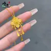 Novo Colar de Borla Floral Estilo Chinês da Mesma Loja de Ouro, Versátil Corrente de Clavícula da Moda Exquisita Vintage