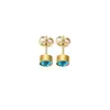 Pendientes de Diamante Checo de Acero Inoxidable para Pareja y Mejor Amigo, Regalo de Nuevo Producto Transfronterizo, Sencillos y de Moda, Pendientes de Piedra Natal de Diciembre