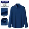 Camisa masculina de linho de manga longa, roupa de trabalho casual de algodão e linho, camisa branca para primavera e verão, atacado feito sob medida