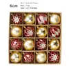 Set de Bolas de Navidad para Árbol de Navidad con 16 Decoraciones Navideñas Pintadas, 6 cm, de Cruce de Fronteras, Nuevo Producto