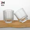 Taza Moderna de Vidrio Transparente para Velas Aromáticas Portavelas de Vidrio Transparente Espesado Adornos Decorativos Taza Vacía para Velas