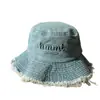 Nuevo Sombrero de Pescador de Mezclilla Desgastada Retro 2026 para Mujer, Sombrero de Sol de Primavera con Ala Ancha, Hace que la Cara se Vea Más Pequeña, Casual y Sencillo