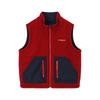 Pudding Haru Ropa de Otoño e Invierno para Niños 2025 Nuevo Chaleco Reversible de Cachemir para Niñas Diseño de Empalme