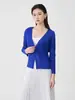 Chaqueta Miyake Calidad Mostrador Chaqueta Básica Más Vendida para Mujer Color Sólido Simple Elegante Versátil Chal Cárdigan Top