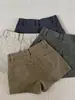 Shorts de mezclilla de trabajo finos de verano para mujer 2026 nuevo de cintura alta, ajuste holgado para figuras petite, rectos de línea A, pierna ancha, hot pants