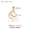 Ajustes de Colgante Estilo Japonés y Coreano Prismático para Hombres y Mujeres, Ajustes de Collar Chapados en Oro de Cobre Puro, Accesorios para Colgantes de Turquesa y Ámbar