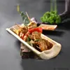 Plato de Bambú y Madera Hecho a Mano Plato para la Cena Plato para Frutas Plato para Frutas Secas Plato para Postre de Ceremonia del Té Característica Personalizada Cocina de Granja