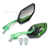 Espejo Retrovisor de Motocicleta Llama de Fuego Fantasma Ultra-Personalizado Barra de Aluminio Espejo Decorativo Adecuado para Vehículos Eléctricos Yadea y Tailg