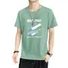 Camiseta de Manga Corta para Hombre Seda de Hielo Manga Corta Camiseta para Hombre Verano Cuello Redondo Camiseta Base Casual Versátil Guapo Camiseta Corta para Hombre