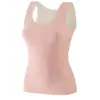 Nuevo Estilo Otoño e Invierno con Bolsillos, Chaleco de Doble Bolsillo, Prenda Interior Térmica Fina, Ropa Interior Térmica Derong a Prueba de Frío para Mujer sin Almohadillas en el Pecho