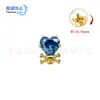Aretes de Aleación de Titanio F136 Estilo Gótico Personalidad Calavera Corazón Circonita Cartílago Auricular Studs Labio Studs Joyería para Piercing Espiral Interno