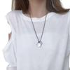 Collar largo de cadena para suéter con accesorios florales transfronterizos para mujer, colgante de borla de cristal, colgante para ropa, joyería simple al por mayor