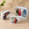 Bolsa Cosmética Transparente, Bolsa Portátil de Gran Capacidad para Almacenamiento de Productos para el Cuidado de la Piel, Neceser Impermeable, Bolsa de Almacenamiento Blanca con Doble Cremallera