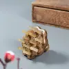 Peine de Masaje con Forma de Calabaza, Peine de Masaje Casero de Sándalo, Peine de Madera para Alisar el Cabello, Peine de Masaje de Cuerno de Cabra para Meridianos de la Cabeza y Puntos de Acupuntura