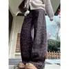 ChaoLi tiene en stock lindos pantalones vaqueros para mujer con diseño de gatito lavable, pantalones largos de pierna ancha, holgados y adelgazantes para otoño
