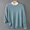 Suéter Pulóver de Color Sólido Nuevo Otoño/Invierno 2026, Tejido Versátil Casual Holgado, Suéter Nuevo de Lana, Dropshipping Transfronterizo