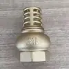 Bomba de sucção de água com válvula de fundo toda em cobre e malha de aço inoxidável, vertical, com mola, 4 pontos, 6 pontos, 1 polegada, DN15, com tela de filtro e válvula de retenção