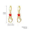 Joyería transfronteriza de San Valentín más vendida Aretes de flor de rosa roja Collar de corazón Conjunto Aretes de San Valentín europeos y americanos