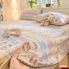 Sábana de tela de nido de abeja grado A, pieza única, para uso doméstico, dormitorio, residencia estudiantil, tamaño individual o matrimonial, juego de tres fundas de almohada, no está hecha de 100% algodón, apta para todas las estaciones