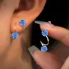 Pendientes de Moda Explosivos Personalidad Tipo S6 Bolas de Diamante de Doble Punta Coloridas Varilla Espiral de Acero Inoxidable Aro Labial Joyería para Piercing