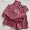 Nuevo Súper Lindo Verano sin Mangas Nuevo Estilo para Niños y Niñas, Estilo Infantil, Traje de Chaleco y Shorts para Bebé Niña, Conjunto de Dos Piezas