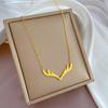 [Acero de titanio de cuerpo completo] minimalwind deer te tiene en el horno collar de oro real femenino ins net cadena de clavícula roja accesorios