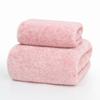 Toalla de baño lisa, bordada, con diseño de espiga de trigo, piña y rayas, absorbente, de secado rápido, de forro polar coral.