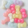 Color Gelatina Chapado Colorido Corbata de Moño Simulada Colgante para Teléfono Goma para el Cabello Colgante para Coche Pulsera Cadena para Bolso Joyería DIY Accesorios Materiales para Abalorios