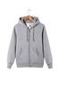 Cárdigan de Otoño e Invierno de Color Puro de 350g para Hombre y Mujer Chaqueta con Forro Polar Sudadera de Manga Larga con Cremallera Estampado de Logo de Color Puro Venta al por Mayor