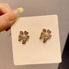 Aretes Explosivos de Camelia de Lujo Ligero para Combinar con Todo, Diseño Nicho, Aretes de Flor con Esmalte al Fuego, Moda, Aretes de Alta Gama, Verano para Mujer
