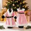 Nuevas decoraciones navideñas transfronterizas, que incluyen vestidos, túnicas, fundas para botellas de vino, vajilla creativa y artículos de decoración para el hogar, así como juegos de vino navideños