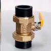 Válvula de Esfera com União Dupla PE 1/2 Polegada a 1 Polegada 32mm Válvula Totalmente de Cobre para Uso Doméstico