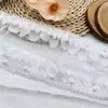 Encaje de Malla Bordado Adorno con Perlas Vestido de Novia Ropa Lolita Decoración Accesorios Hechos a Mano DIY Venta al por Mayor