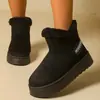 Outono 2026 Novo Modelo Tamanho Grande Feminino Casual Confortável Quente Fashionável para Exterior Botas de Neve Tamanho Único