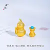 Accesorios para bricolaje de la tienda Puzuo Gold: Colgante de oro cepillado con diamantes de imitación, forma de calabaza, diseño de lluvia de hielo triturado, amuleto de la suerte