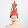 Flor de Cabeza de Xishuangbanna Nuevo Estilo Étnico Performance Étnico Venta al por Mayor Escenario de Danza Clásica Performance de Baile Mujeres Modernas