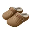 Pantuflas de Algodón Impermeables Birkenstock para Mujer Otoño Invierno 2026 Nuevo Estilo Ropa para el Hogar Ropa para Exteriores Suela Gruesa Antideslizante Cálidas Pantuflas de Algodón con Felpa para Mujer