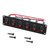 Painel LED Combinado para Carro e RV Luz Azul Claro Olho de Gato Interruptor Basculante com Display de Liga de Alumínio 12V/15A