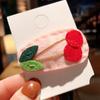 Horquilla lateral con forma de corazón para niña, diseño de animales de dibujos animados y frutas, estilo coreano, ideal para padres e hijos, con pinza para el pelo para bebés.