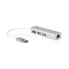Hub de Red RJ45 a USB 3.0 A/F, Plug and Play, Divisor, Interfaz de Conversión Múltiple