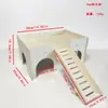 Casa de madera decorativa para hámster dorado transfronteriza, jaula con escalera para trepar para mascotas, nido de hámster, casa de escondite de juguete de madera maciza, villa para conejos