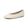 Bailarinas de piel de oveja de primera capa para mujer, nuevo estilo otoño e invierno, piel genuina por dentro y por fuera, punta redonda, lazo, botines bajos para mujer