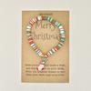 Joyería Transfronteriza Europea y Americana Navidad Pulsera de Cuentas de Arcilla Polimérica Suave Regalo Pulsera de Papá Noel Pulsera de Contraste de Color Festivo
