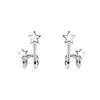Brincos de Estrela em Prata de Lei S925, Estilo Simples e Minimalista, Design de Nicho, Brincos de Luxo Jovem 2026 para Mulheres, Adequado para Piercing na Orelha
