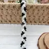 Nova Fita Trançada de Três Fios Preta e Branca Tecida à Mão em Estilo Chanel para Acabamento de Gola e Punho de Roupas, Fita de Renda e Acessórios de Acabamento