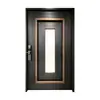 Suministro exclusivo transfronterizo de puertas de entrada de madera maciza, puertas de madera insonorizadas, puertas planas pintadas compuestas con celosía de lujo ligero de alta gama y puertas antirrobo