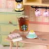 Accesorios de Resina DIY Bebidas en Miniatura Simulación Café Americano Helado Casa de Muñecas Miniaturas para Casa de Muñecas
