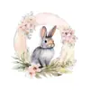 Colgante de Conejo con Letra Acrílica de Pascua Transfronterizo 26 Letras Decoración del Hogar Adorno de Conejo con Letra Acrílica Decoración para Colgar en el Coche