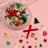 Adesivos de Rosto de Natal em Desenho Animado para Festas de Feriado de Crianças Adesivos de Decoração Facial Lantejoulas de Pérola Maquiagem de Baile de Máscaras