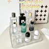Caja de almacenamiento para cosméticos, expositor transparente para insignias, accesorios de escritorio, estante de escalera multicapa